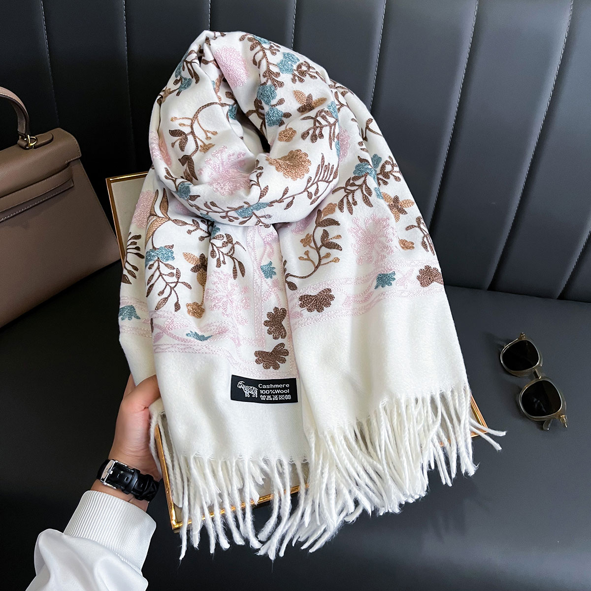 Embroidery Pashmina - New Winter Warm Cashmere Scarf for