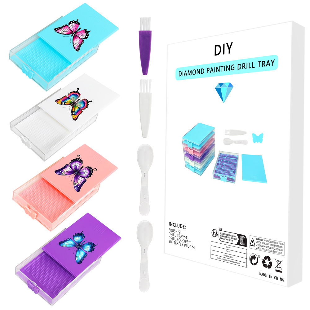 Embroidery Tools - New Diamond Painting Flip Diamond Tray,