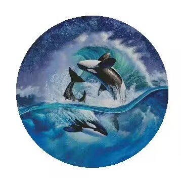 Embroidery Whale - Beautiful Sewing Whales kit 18CT 16CT