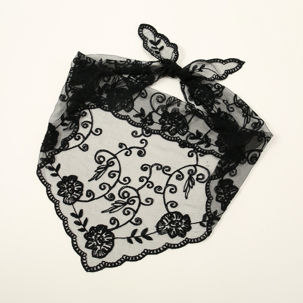 Embroidery Pashmina - New Hollow Out Lace Scarf Solid