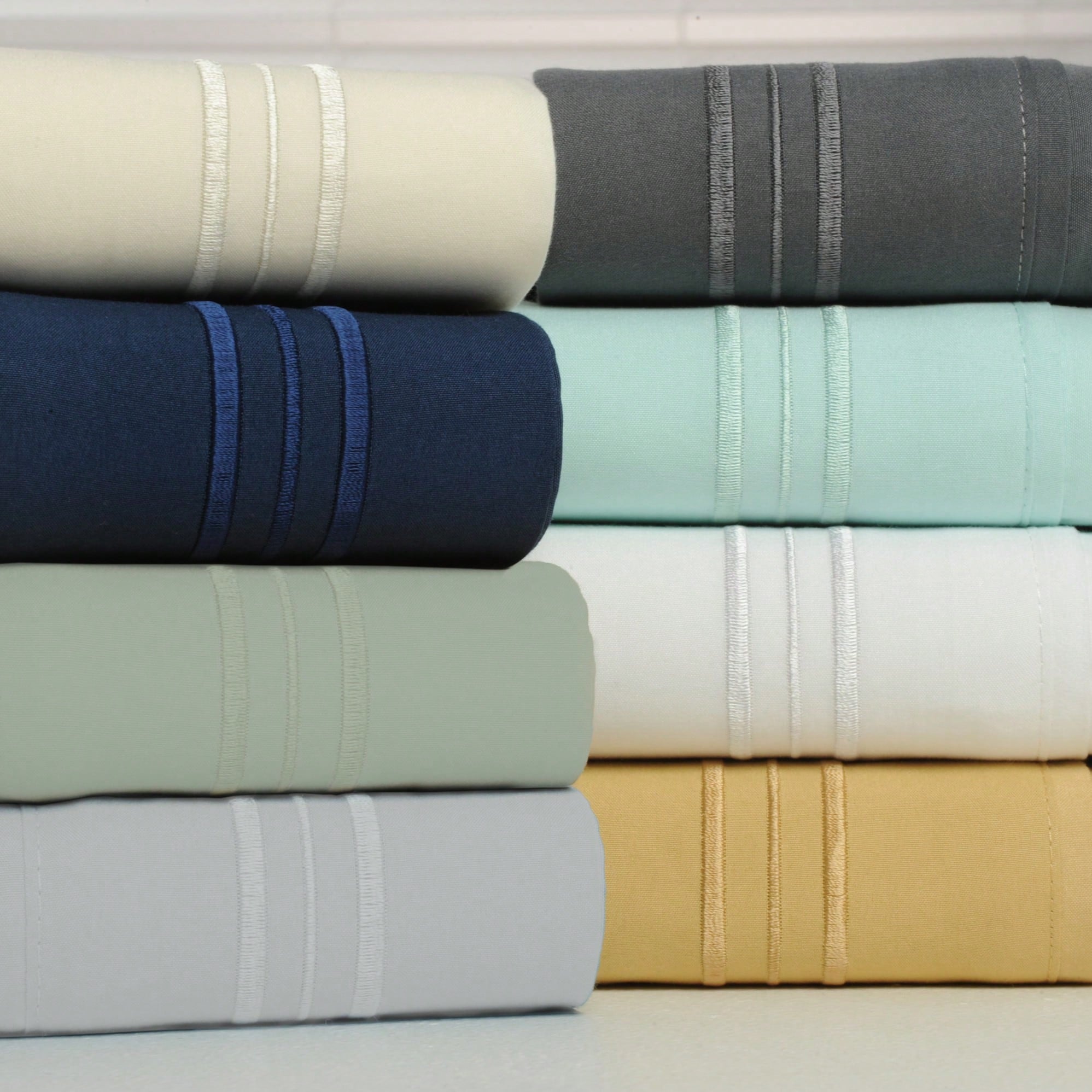 Embroidery Sheet - Bamboo 4 Piece Luxury 3 Line
