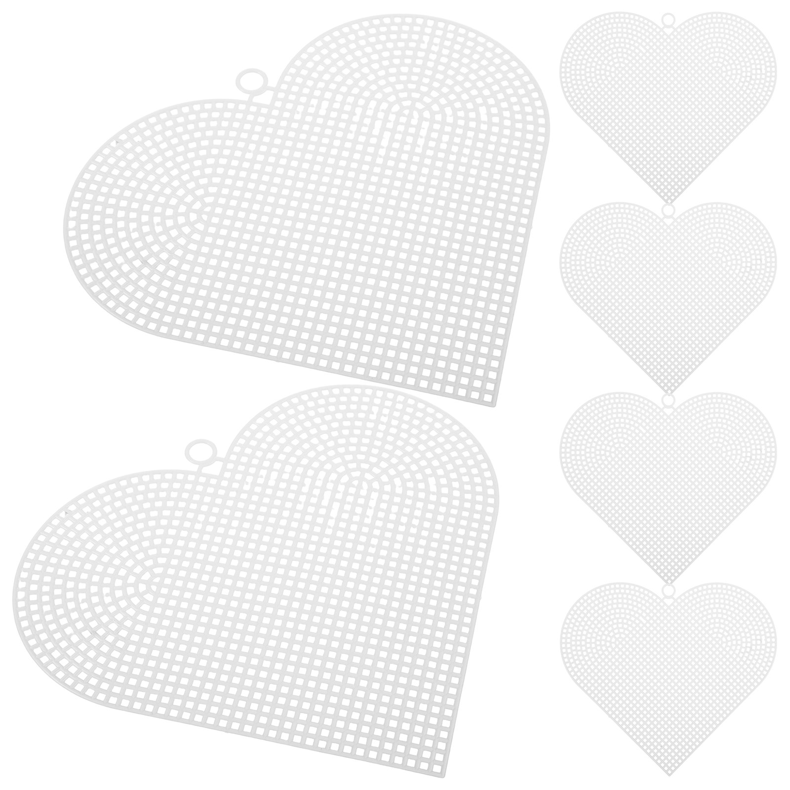 Embroidery Sheet - 6Pcs Unique Heart Shape Plastic Mesh