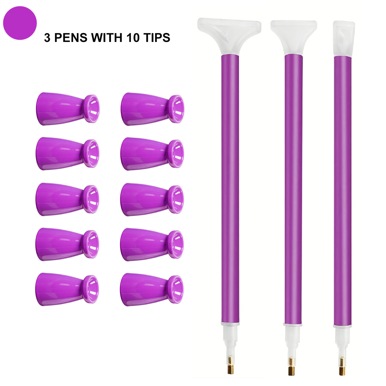 Embroidery Details - 10 Silicone Tips & 3 Pens