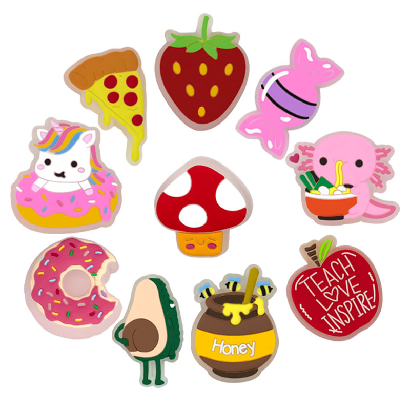Embroidery Unicorn - 1/10pcs Kawaii LED Shoe Charms Salamanders