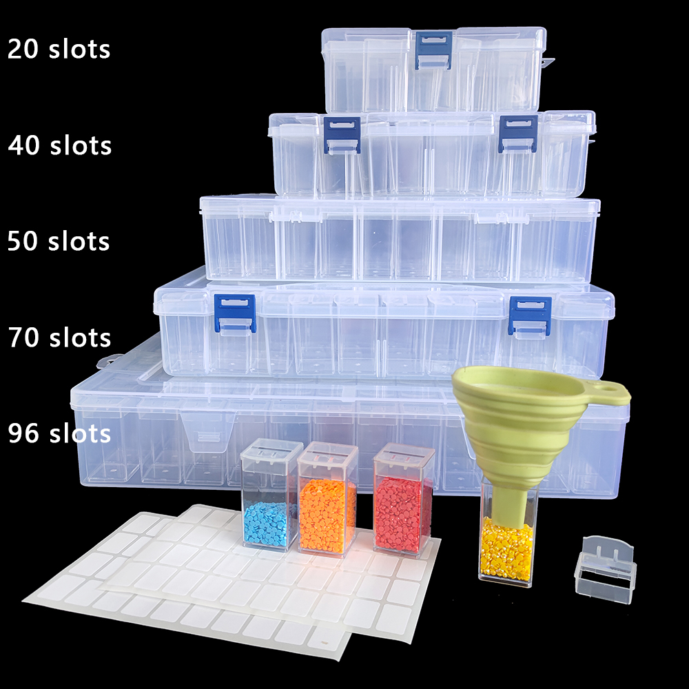 Embroidery Tools - Square Plastic Diamond Painting Storage Box