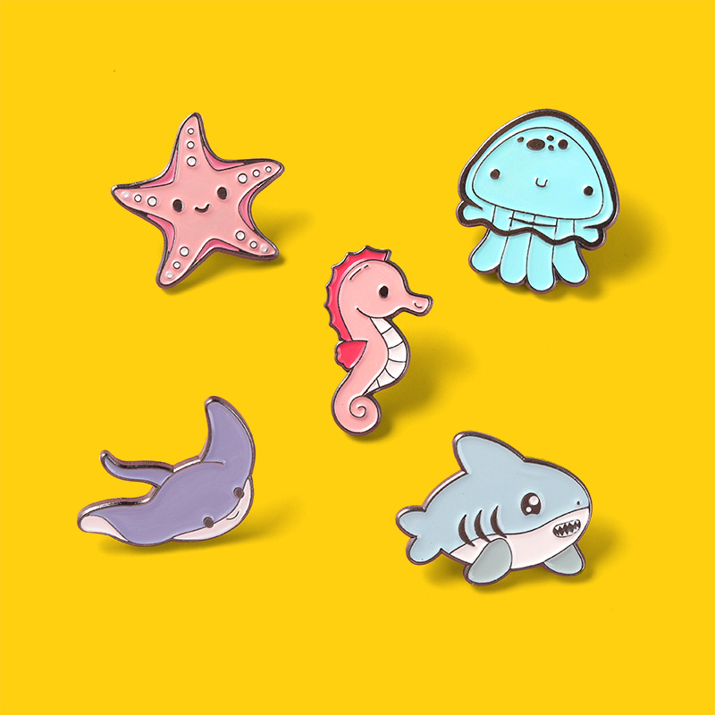 Embroidery Whale - Cute Ocean Sea Animal Enamel Pins