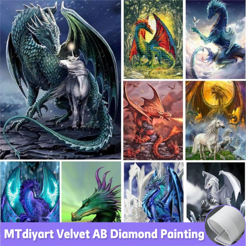 Embroidery Unicorn - DIY 5D Dragon And Unicorn Diamond