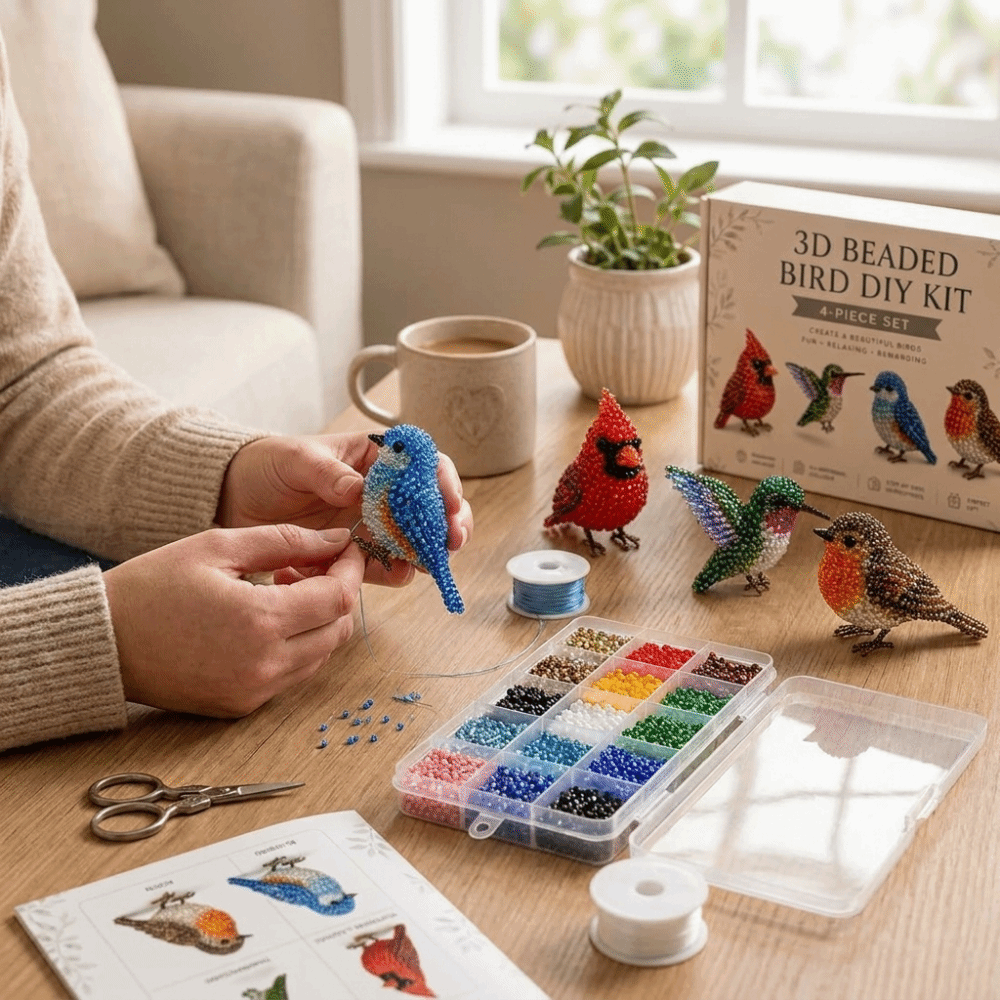 Handmade DIY Animal Bead Embro - Embroidery Kit Set ulasan dan harga
