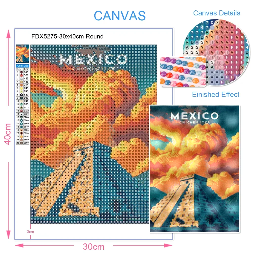 1pc frameless Diamond Painting - Embroidery Kit Set ulasan dan harga
