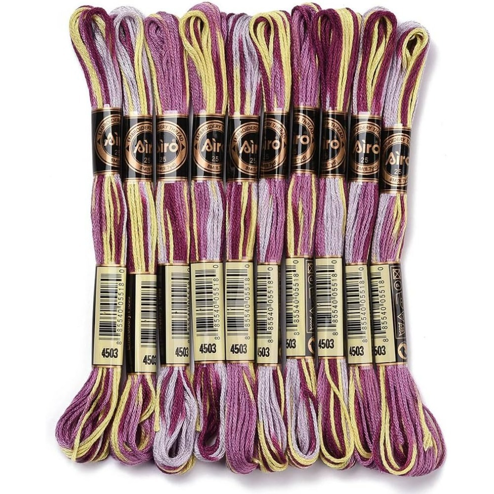 6 Strands Purple Variegated Em - Embroidery Kit Set ulasan dan harga