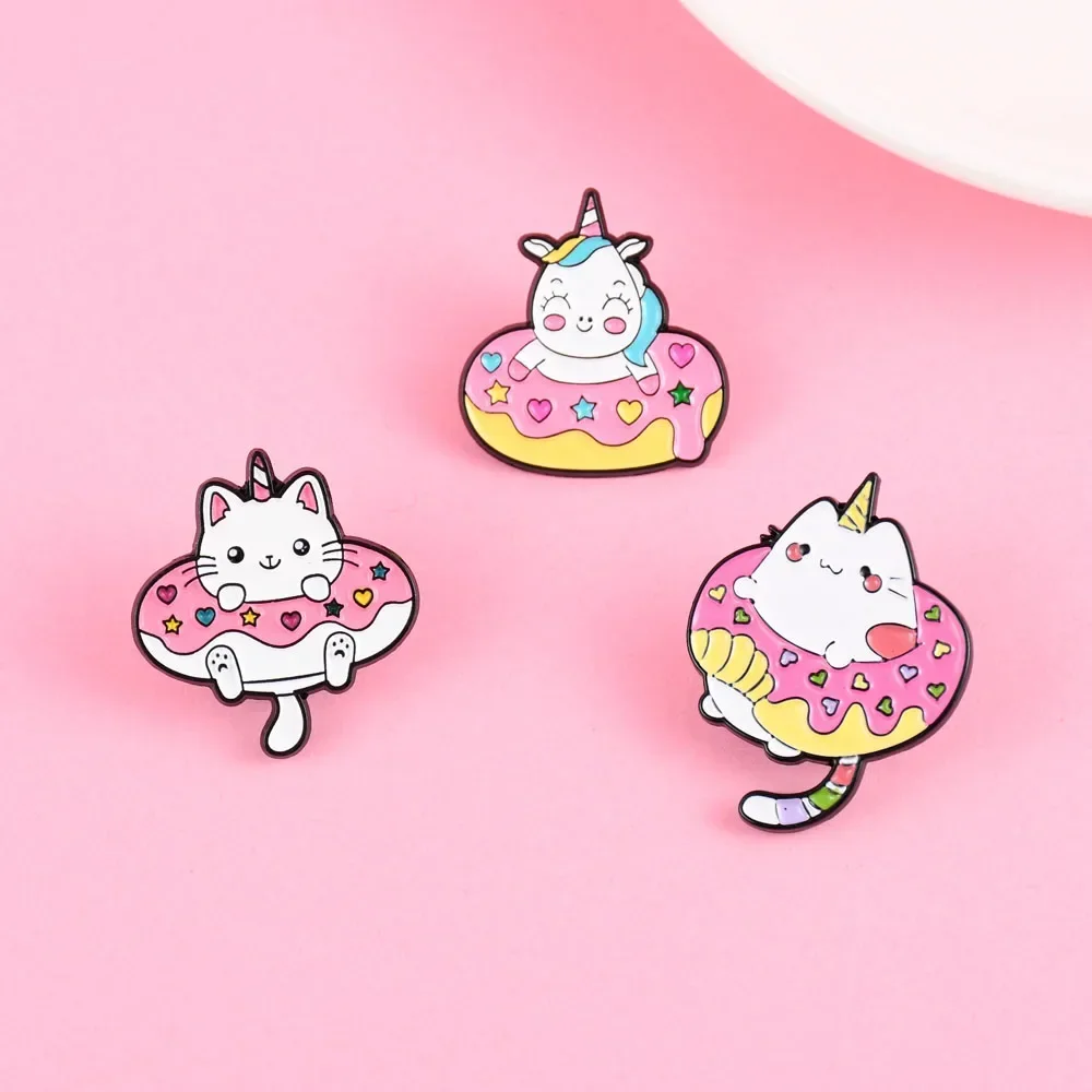 Elviragirl 1Pcs Cute Doughnut  - Embroidery Unicorn ulasan dan harga
