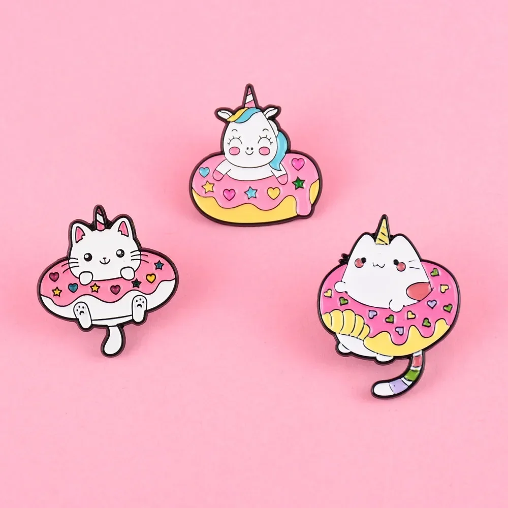 Elviragirl 1Pcs Cute Doughnut  - Embroidery Unicorn ulasan dan harga