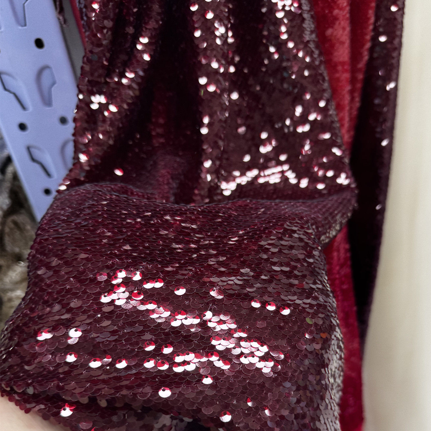 5mm Burgundy Full Sequin Embro - Embroidery Underlay ulasan dan harga