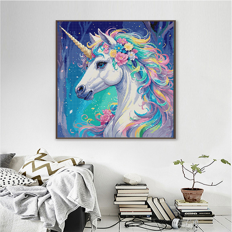 Joy Sunday Animal Pattern Cros - Embroidery Unicorn ulasan dan harga