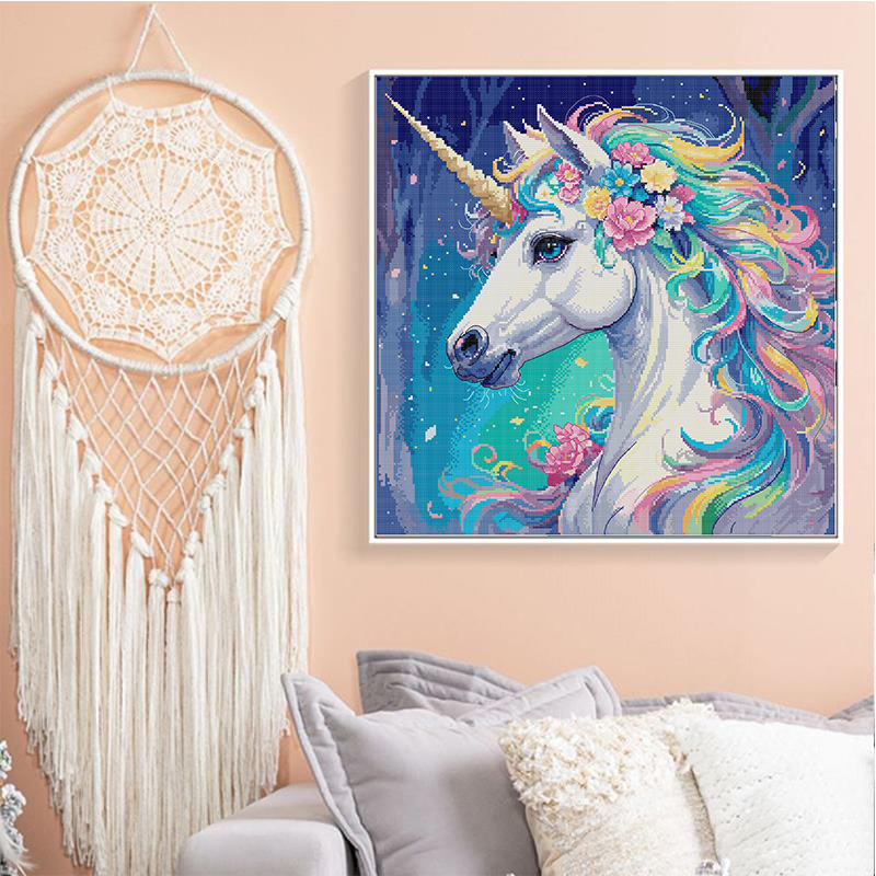 Joy Sunday Animal Pattern Cros - Embroidery Unicorn ulasan dan harga