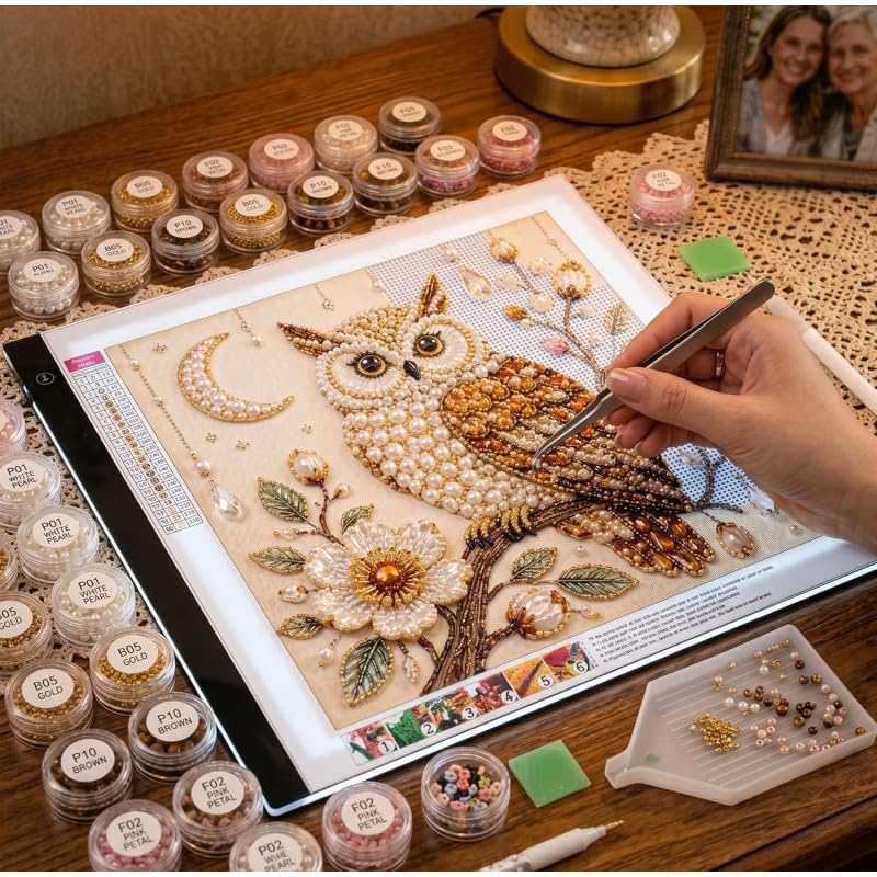 Bird Pearl Art DIY Kit Cardina - Embroidery Kit Set ulasan dan harga