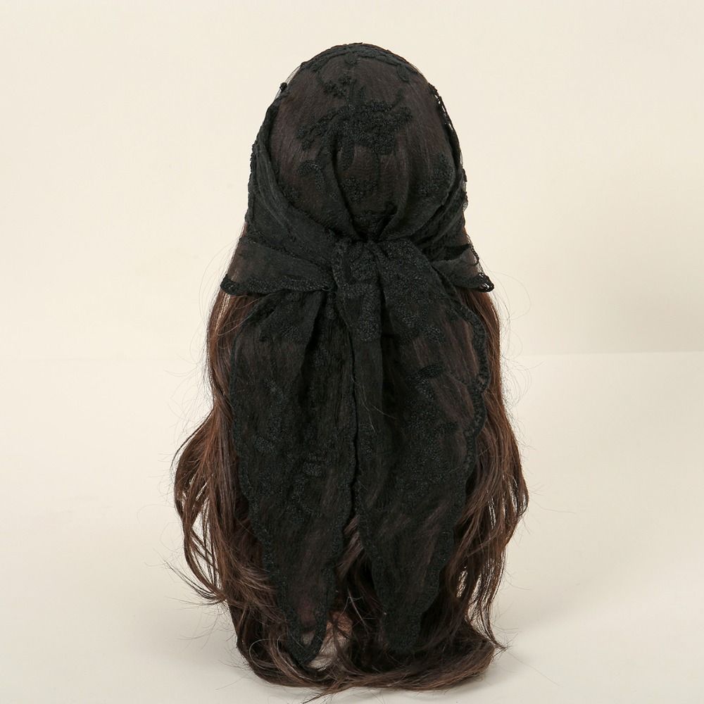 New Hollow Out Lace Scarf Soli - Embroidery Pashmina ulasan dan harga