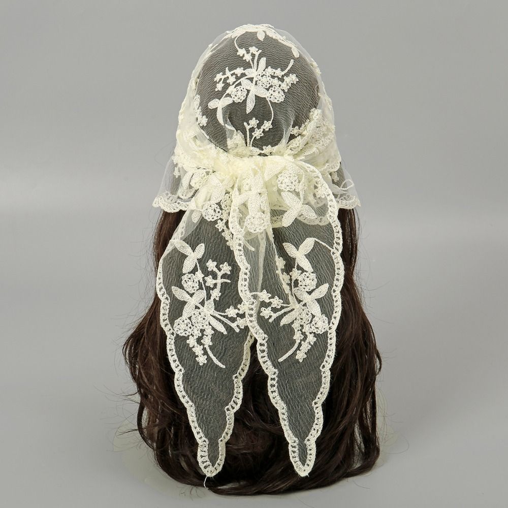 New Hollow Out Lace Scarf Soli - Embroidery Pashmina ulasan dan harga