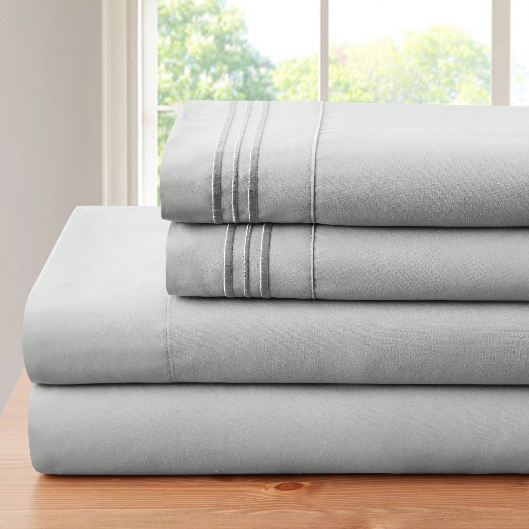 Bamboo 4 Piece Luxury 3 Line E - Embroidery Sheet ulasan dan harga
