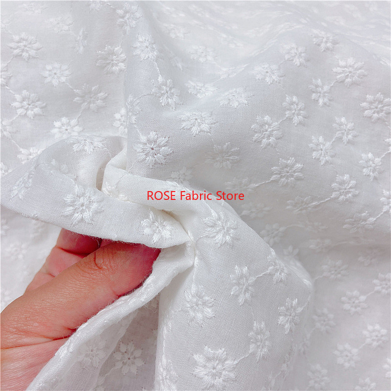 Cotton Embroidery Eyelet Fabri - Embroidery Eyelet ulasan dan harga