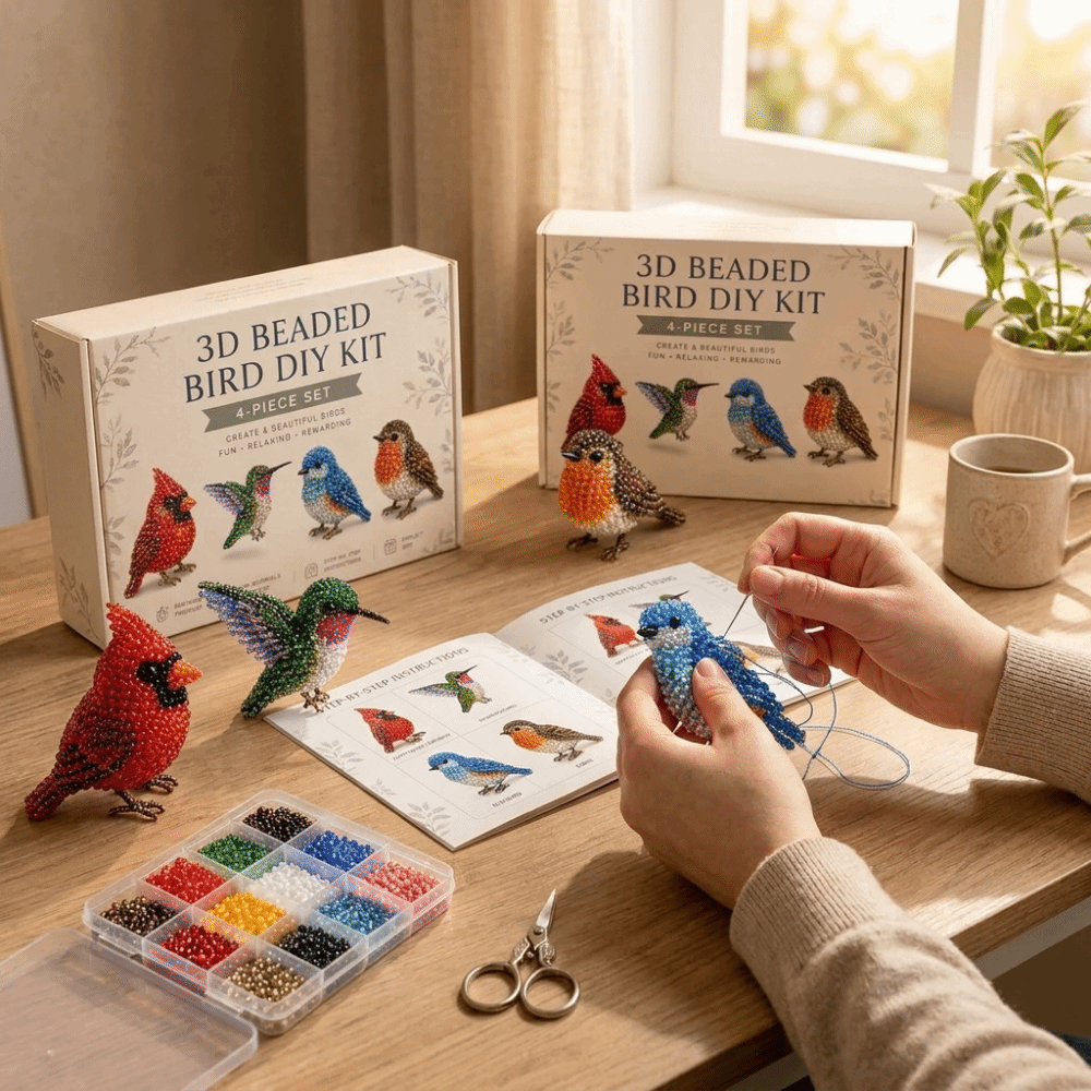 Handmade DIY Animal Bead Embro - Embroidery Kit Set ulasan dan harga