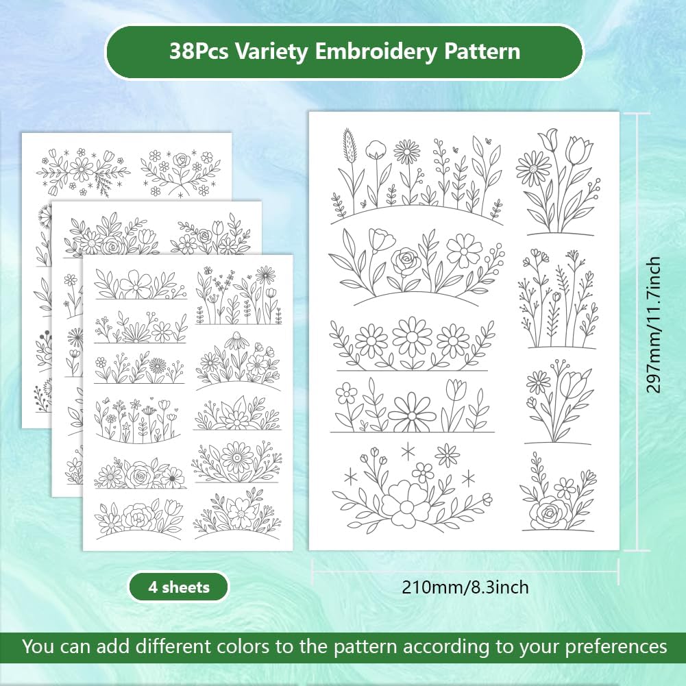 Flowers Water Soluble Stabiliz - Embroidery Sheet ulasan dan harga