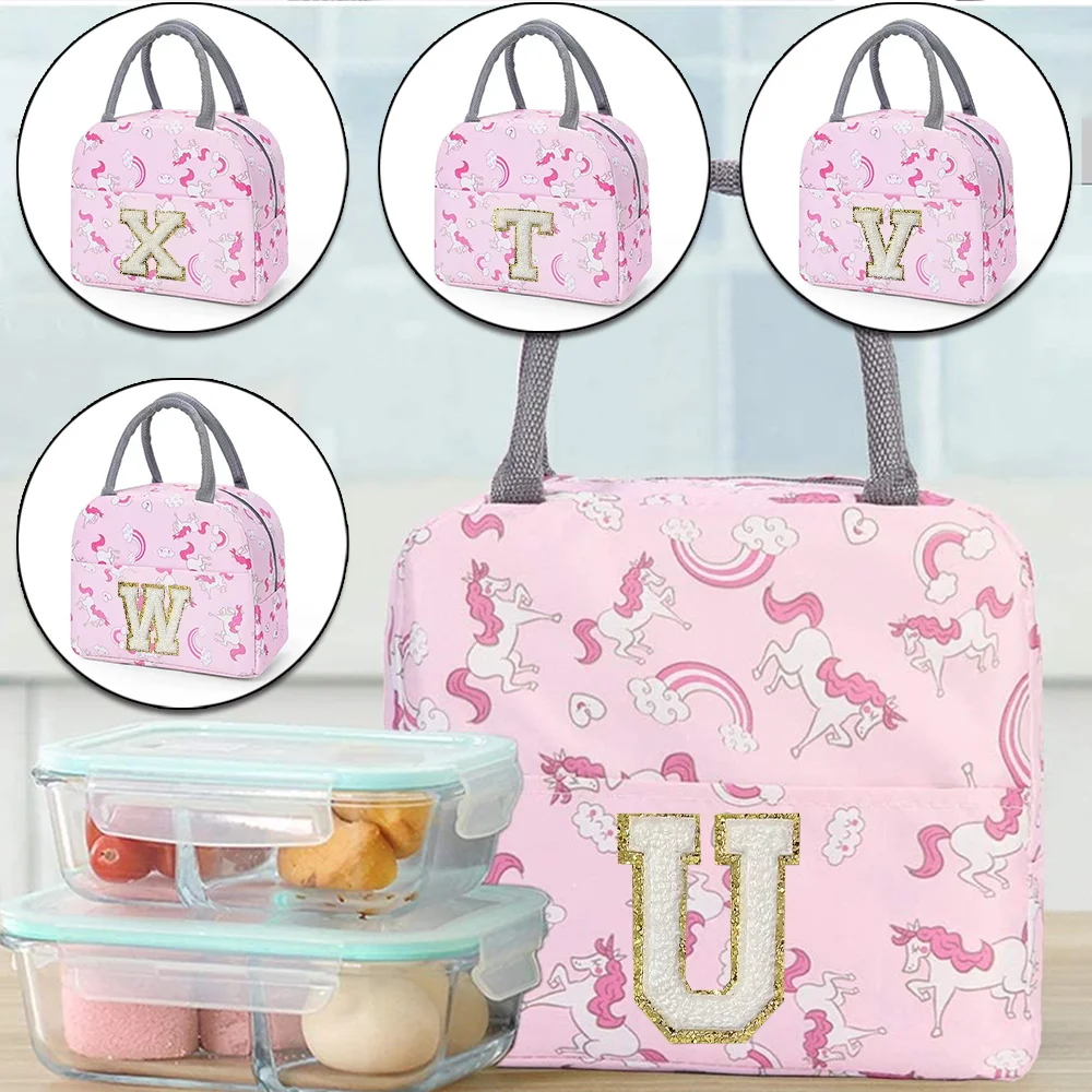 Insulation Lunch Bag Cute Unic - Embroidery Unicorn ulasan dan harga