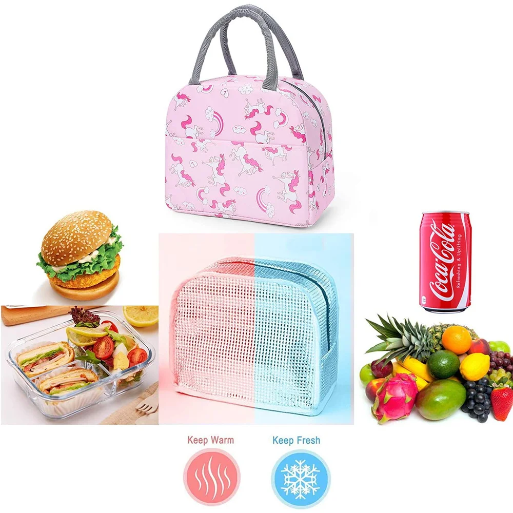 Insulation Lunch Bag Cute Unic - Embroidery Unicorn ulasan dan harga