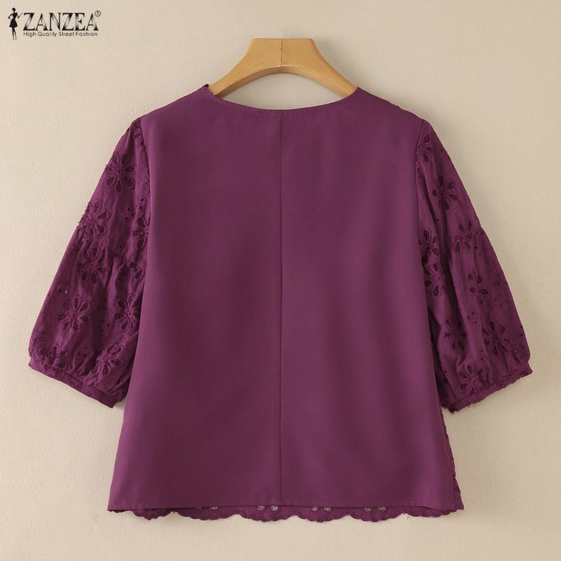 ZANZEA 2026 Eyelet Embroidery  - Embroidery Eyelet ulasan dan harga