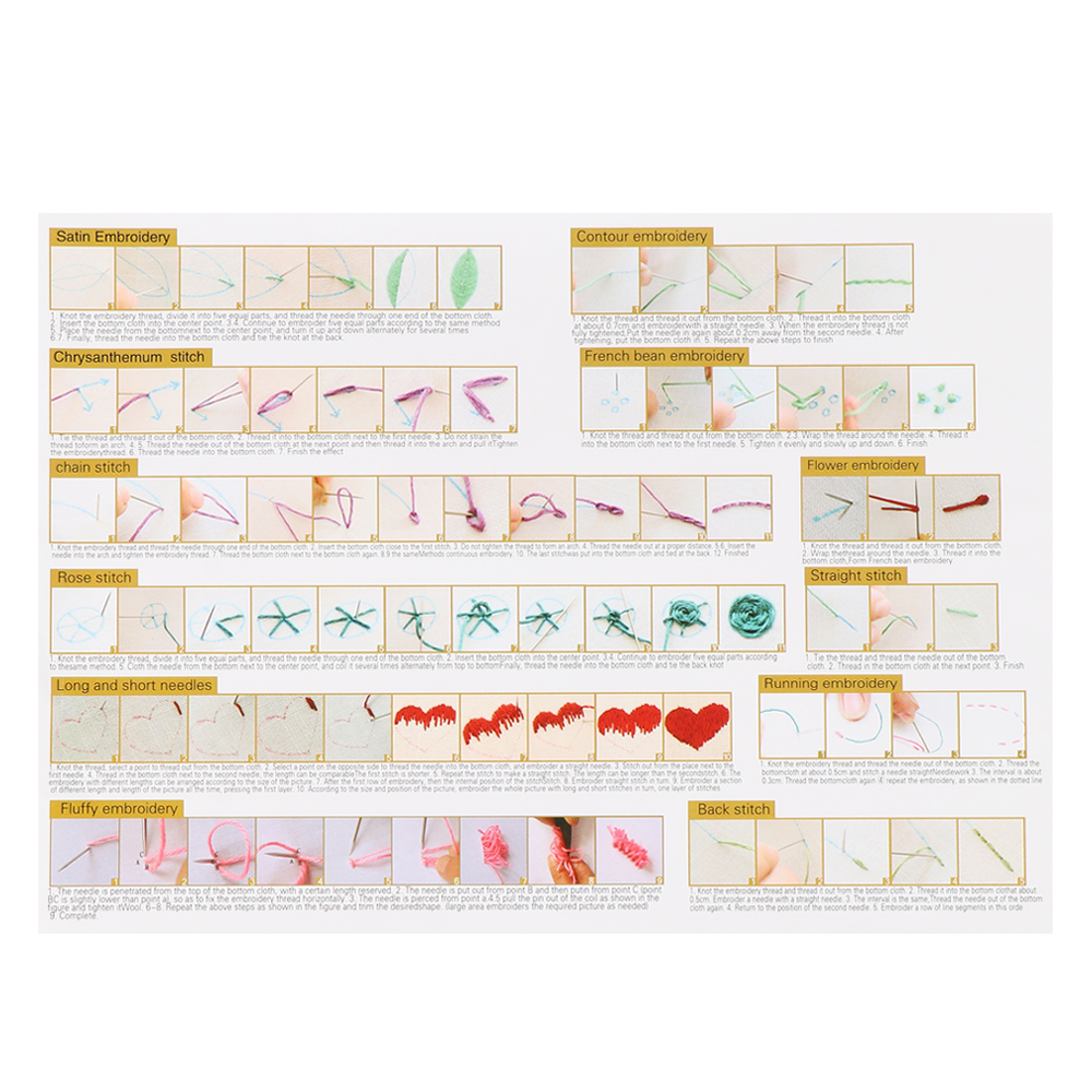 1Set DIY Embroidery Kit with F - Embroidery Pashmina ulasan dan harga