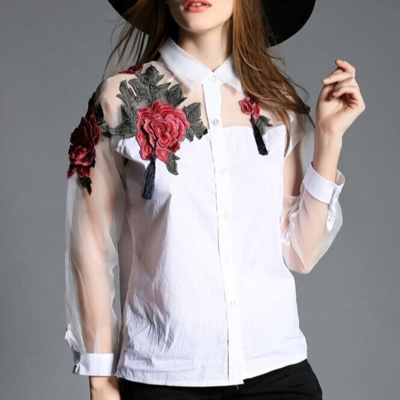 Womn's Fashion Floral Embroide - Embroidery Underlay ulasan dan harga