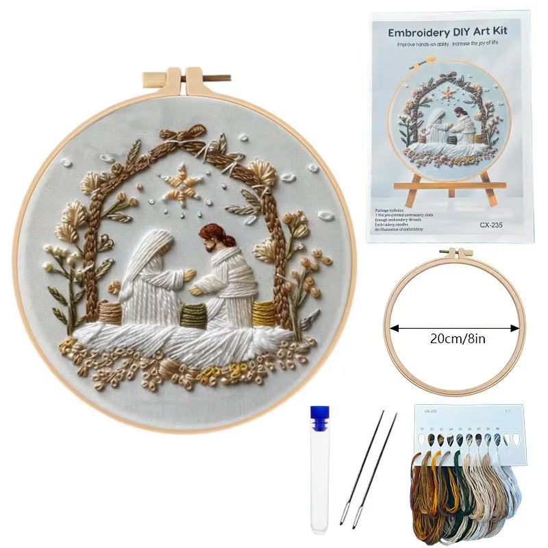 Jesus Birth Christmas Embroide - Embroidery Jesus ulasan dan harga