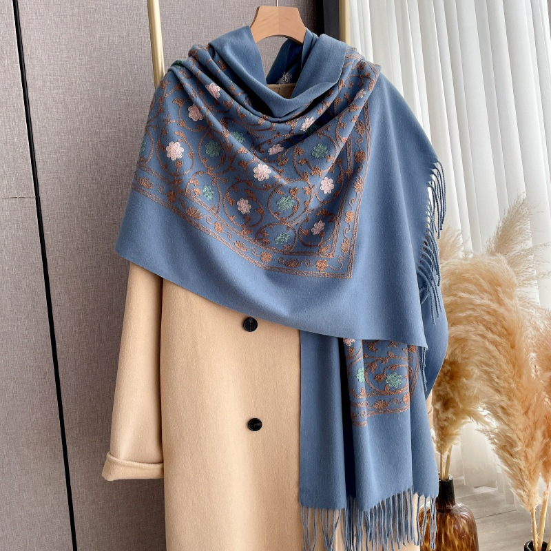 2025 New Embroidery Cashmere S - Embroidery Pashmina ulasan dan harga