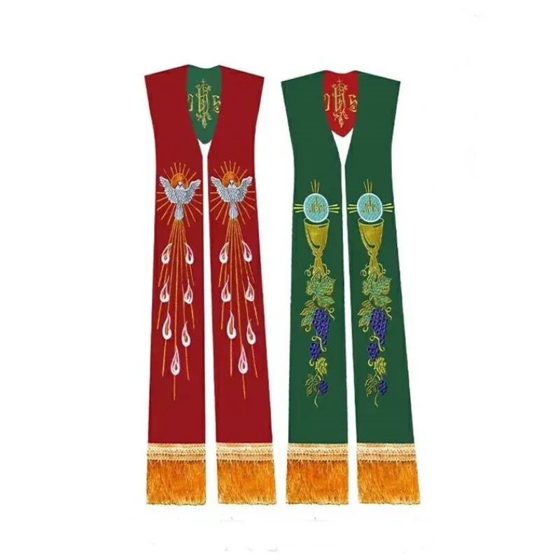 LITURGICAL MASS Clergy Stole P - Embroidery Pashmina ulasan dan harga