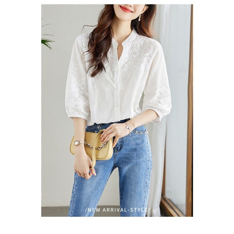 Women's White Eyelet Embroider - Embroidery Eyelet ulasan dan harga