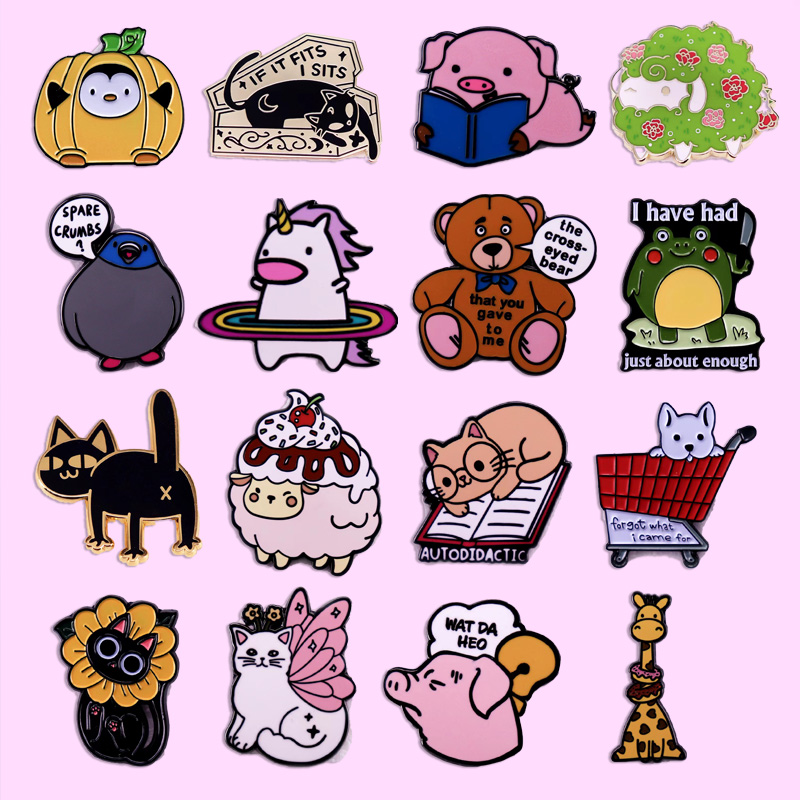 Cute Animal Enamel Pin Kawaii  - Embroidery Unicorn ulasan dan harga