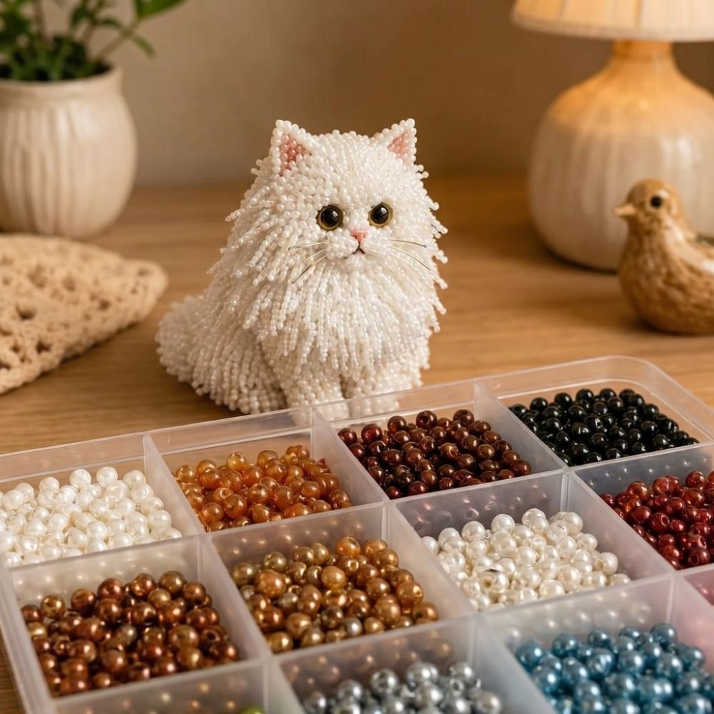 Handmade DIY Animal Bead Embro - Embroidery Kit Set ulasan dan harga
