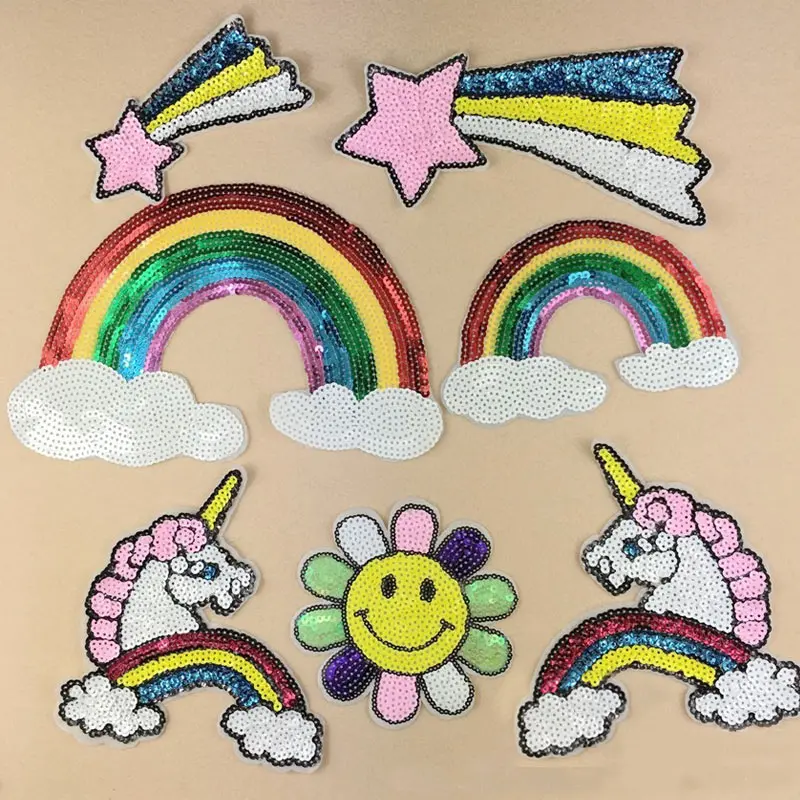 Rainbow Unicorn Star Butterfly - Embroidery Unicorn ulasan dan harga