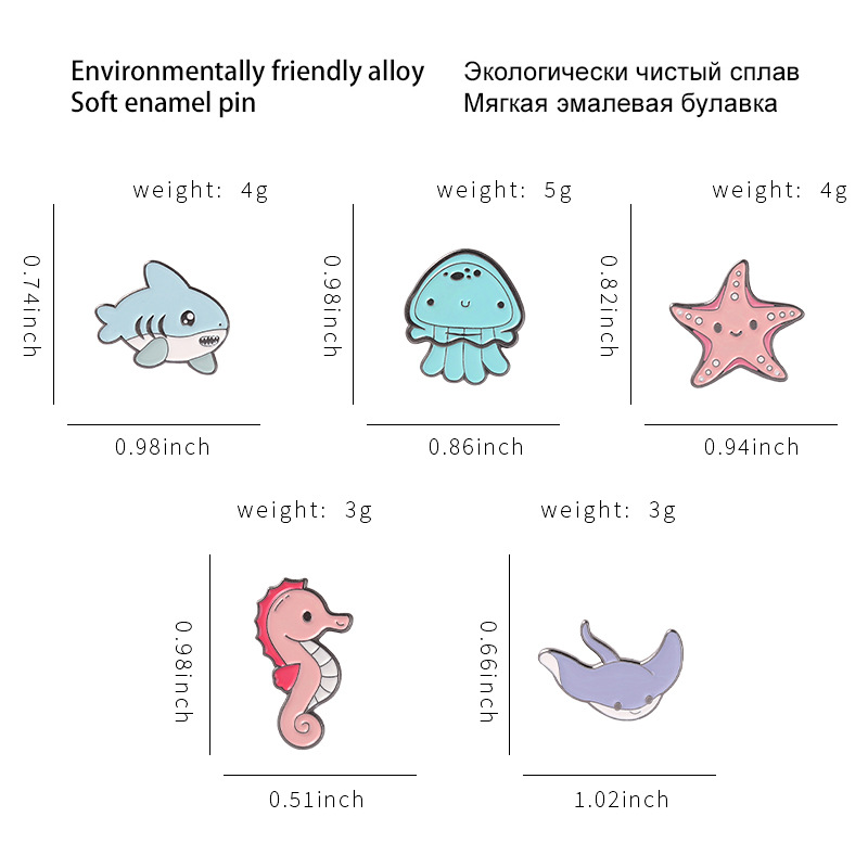 Cute Ocean Sea Animal Enamel P - Embroidery Whale ulasan dan harga