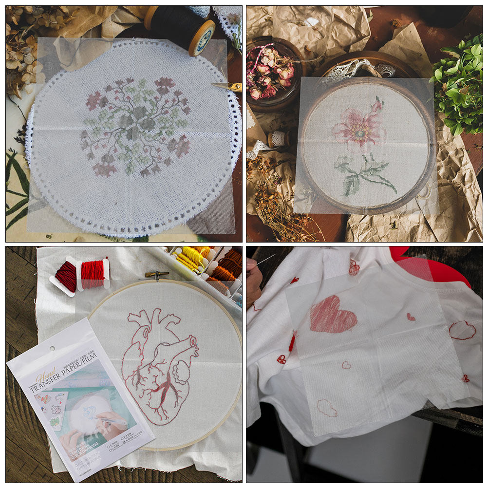 8Pcs Water Soluble Embroidery  - Embroidery Kit Set ulasan dan harga