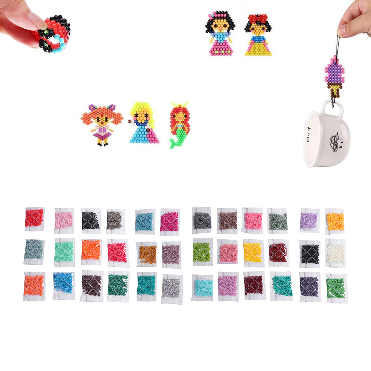 36pcs Round Diamond Set Resin  - Embroidery Kit Set ulasan dan harga