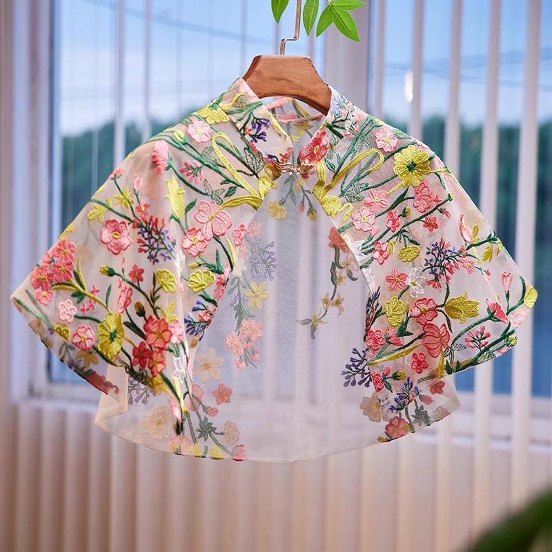 Women's Spring Summer Floral E - Embroidery Pashmina ulasan dan harga
