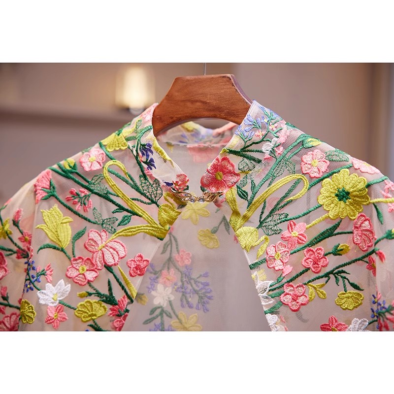 Women's Spring Summer Floral E - Embroidery Pashmina ulasan dan harga