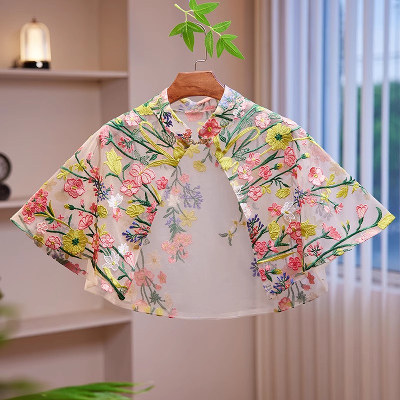 Women's Spring Summer Floral E - Embroidery Pashmina ulasan dan harga