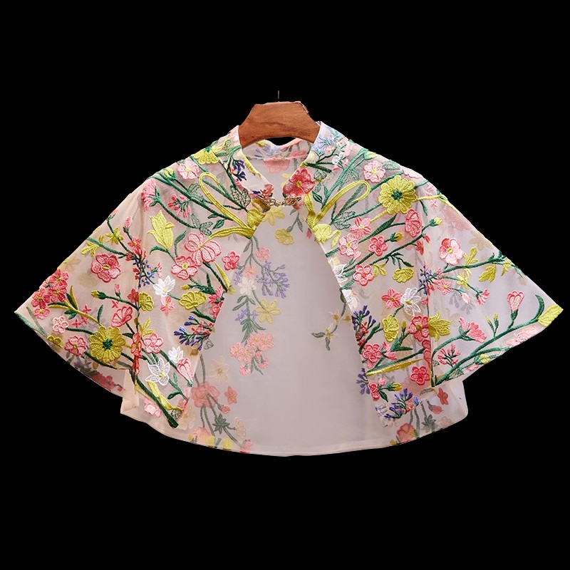 Women's Spring Summer Floral E - Embroidery Pashmina ulasan dan harga